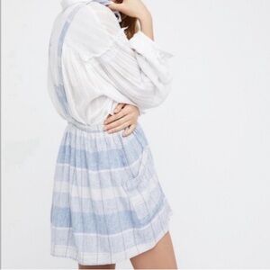 Free People Plaid Breeze Suspender Skirt Dress